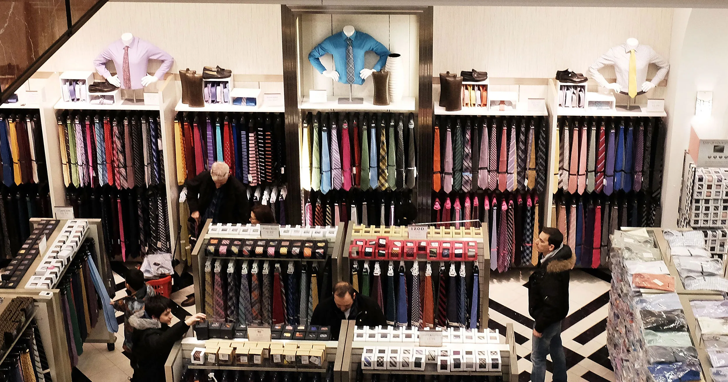 Shoppers in New York City.
