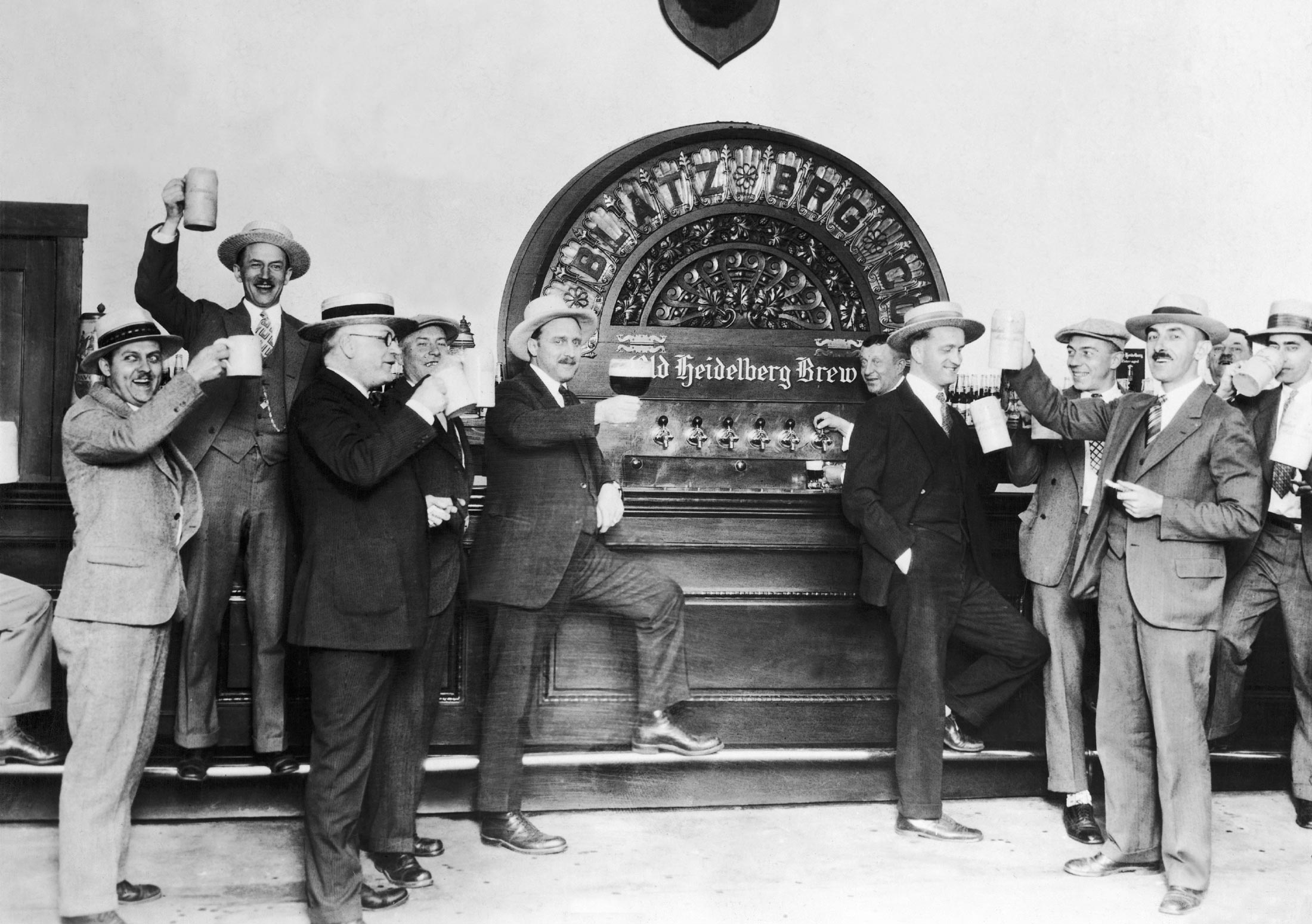 Circa 1900: Customers Enjoying A Glass Of Beer At The Old Heidelberg Brewery Which Opened Its Doors In Chicago At The Beginning Of The Century. Source: Keystone-France&#x2F;Gamma-Keystone via Getty Images