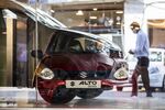 Maruti Suzuki India Ltd. Alto vehicle at one of the automaker's showrooms in New Delhi, India.
