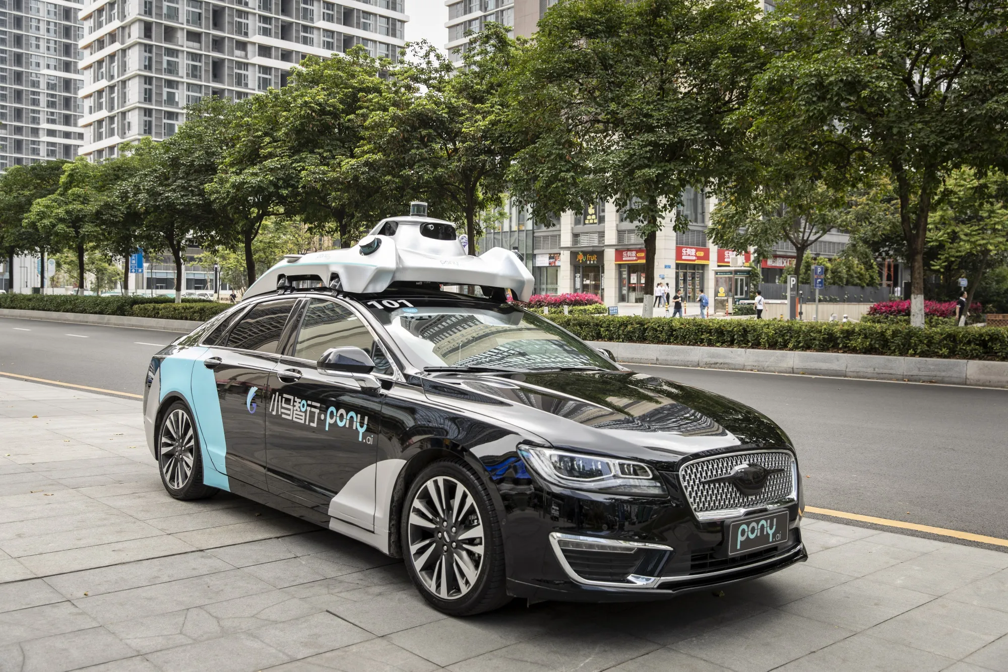 A Pony.ai Inc. autonomous vehicle&nbsp;in the Nansha district of Guangzhou, Guangdong Province, China.