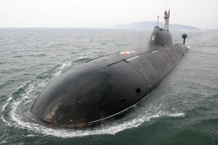 The Indian Navy's Chakra submarine.