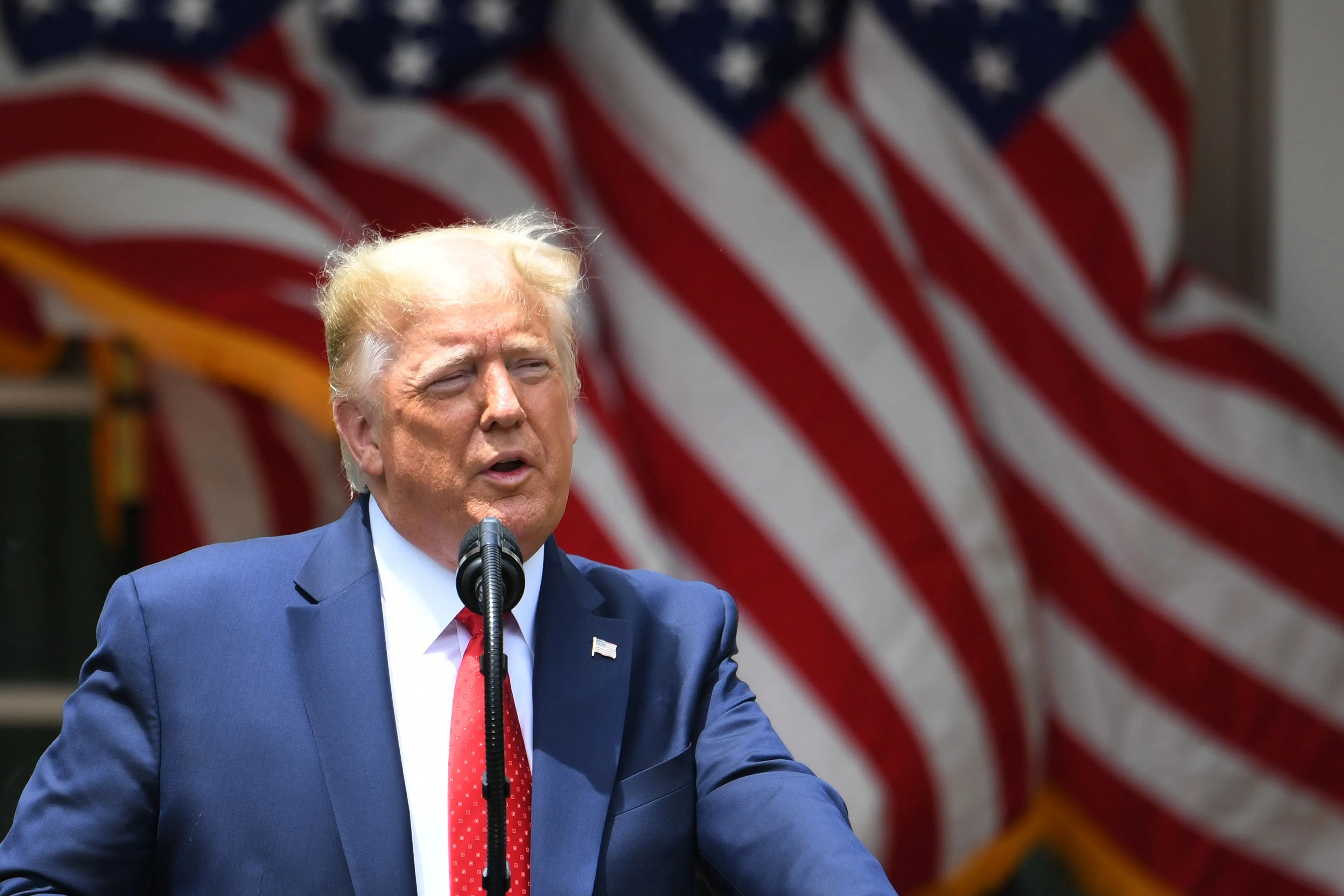 Trump speaks during an event in the Rose Garden of the White House on June 16, 2020.&nbsp;
