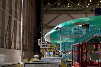 Operations Inside Boeing Co's 777 Factory And Robotics Painting Facility