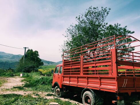 A truck on the farm that supplies much of the Palazzo Margherita’s produce, cheeses and grains. Menus at the hotel reflect the region’s famous pastas, breads, and pizzas.