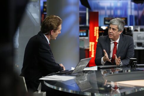 Mario Centeno speaks during an interview in London, on Tuesday, March 1, 2016.