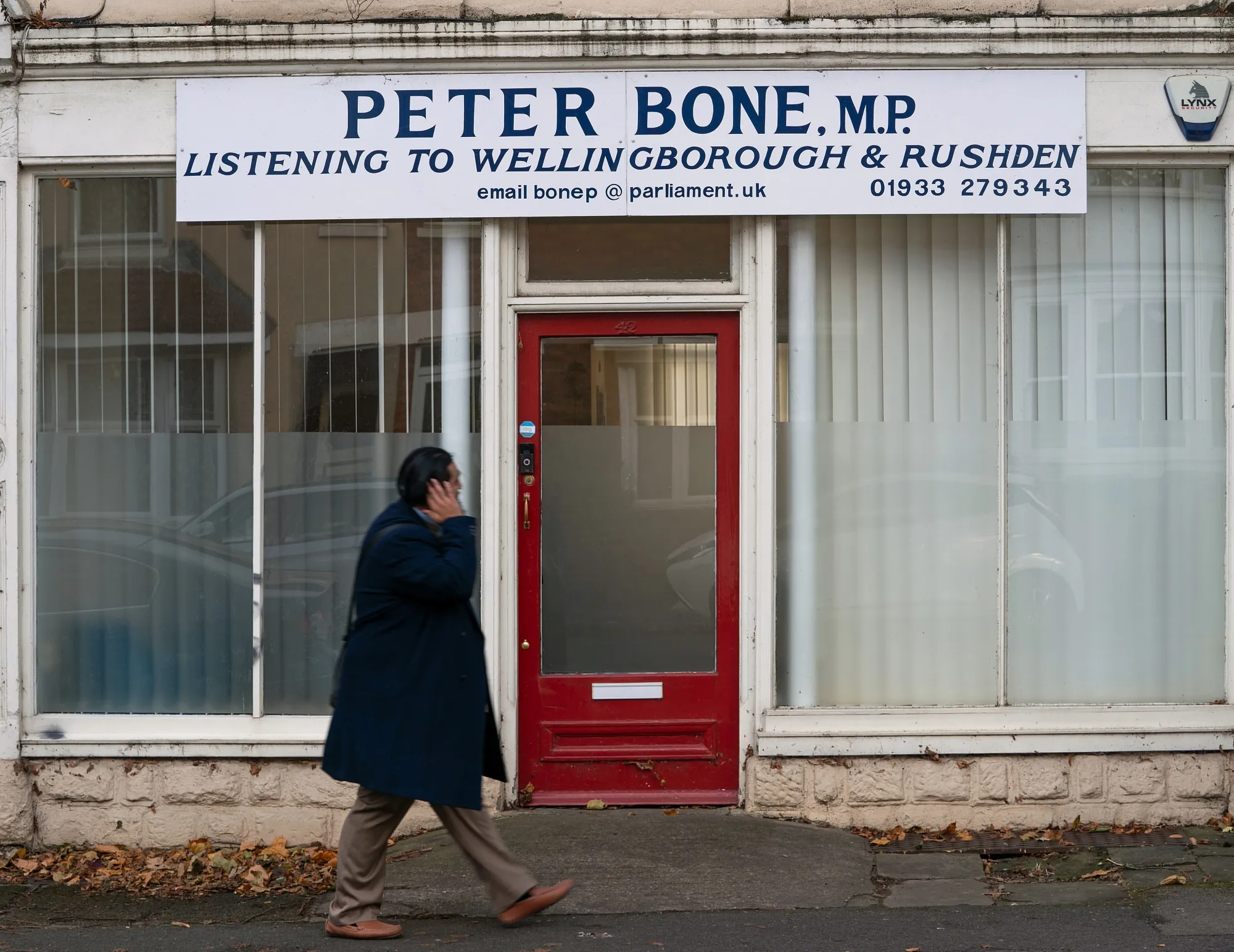 Conservative MP Peter Bone's constituency office in Wellingborough.