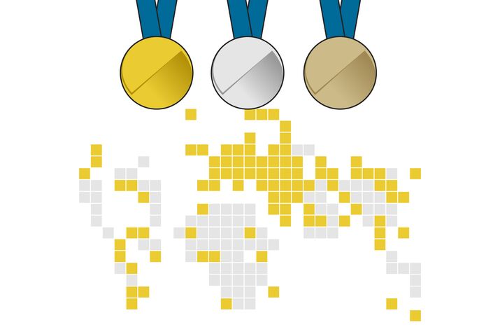2026 Winter Olympics Medal Tracker (Homepage White Background)