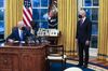U.S. President Joe Biden and Secretary of the U.S. Department of Homeland Security Alejandro Mayorkas, Feb. 2, 2021.