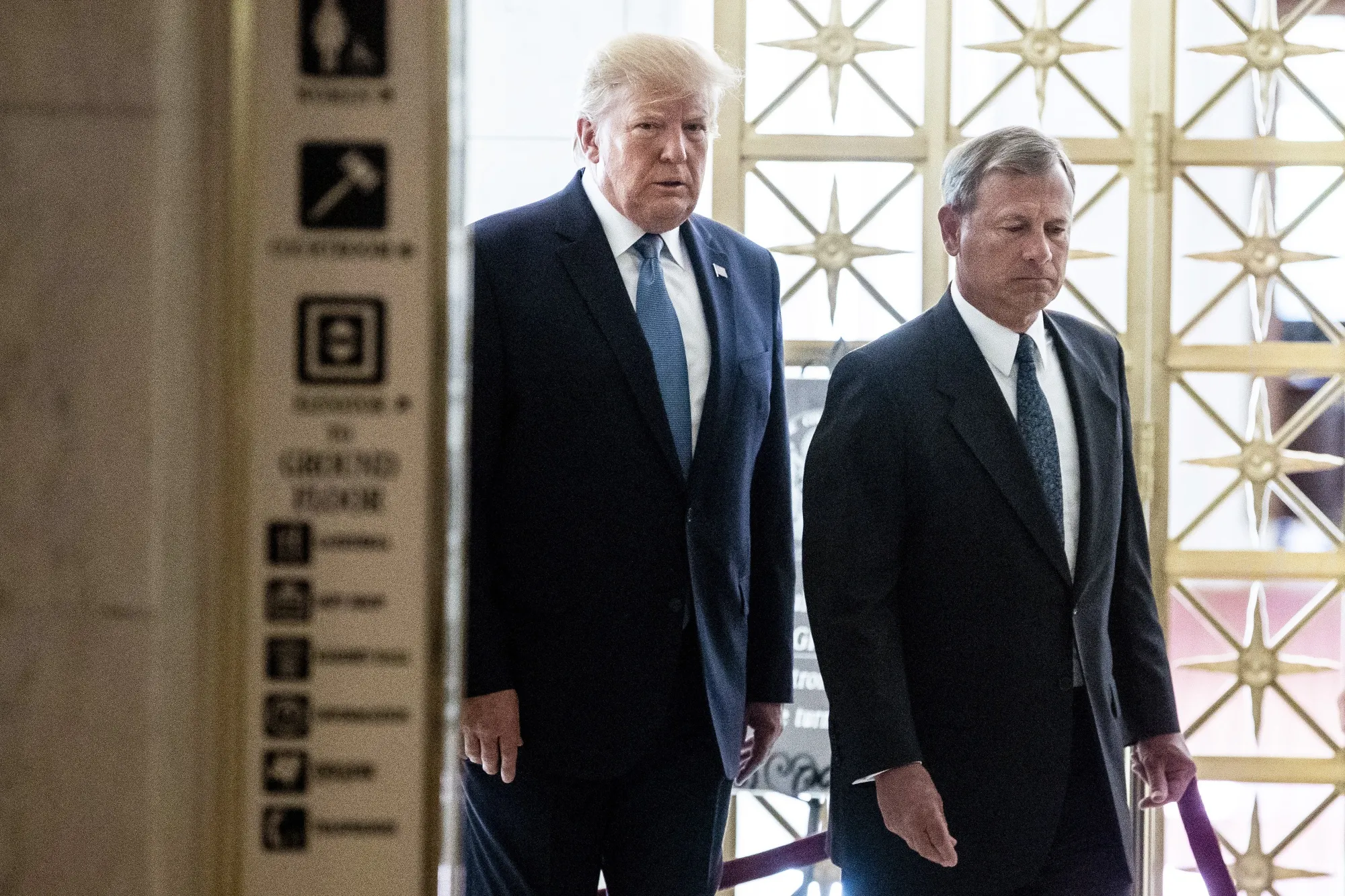 Donald Trump and John Roberts