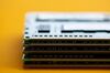 Samsung Electronics Co. Double-Data-Rate (DDR) memory modules are arranged for a photograph in Seoul, South Korea, on Friday, April 5, 2019. Samsung reported its worst operating-profit drop in more than four years, buffeted by falling memory-chip prices and slowing smartphone sales.