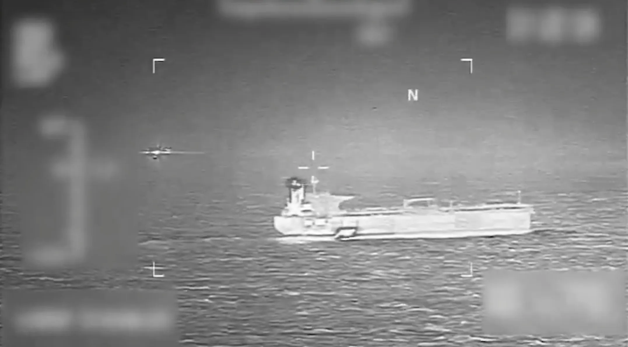 M/T Veronica near Venezuela, in an image from a video released by the US&nbsp;Southern Command, on Jan. 15.&nbsp;