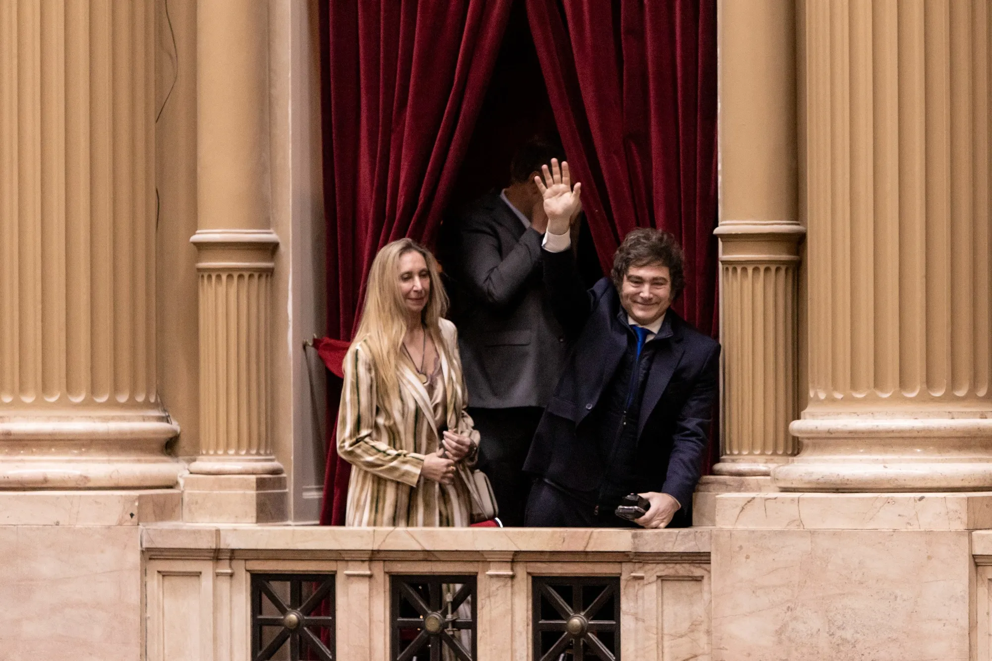 Javier Milei during a swearing in ceremony at the National Congress in Buenos Aires.