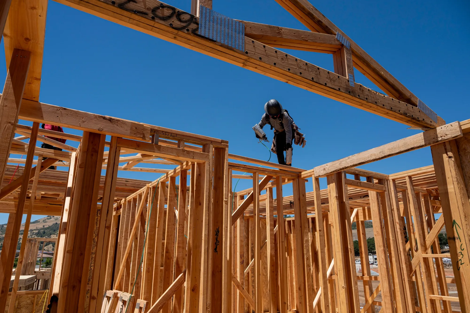 Construction at a Toll Brothers housing community in Morgan Hill, California.