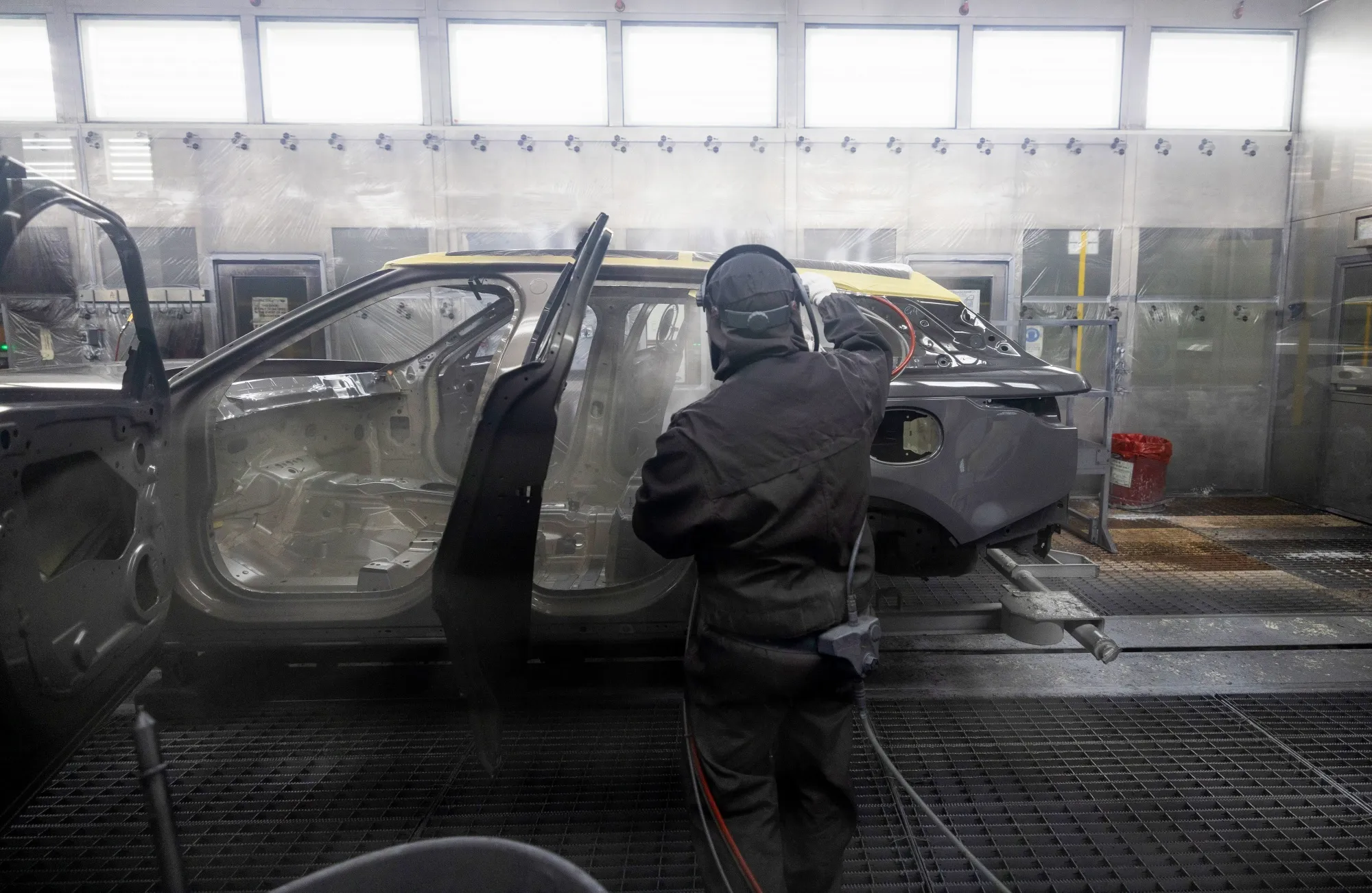 A Jaguar Land Rover vehicle manufacturing plant in the UK.