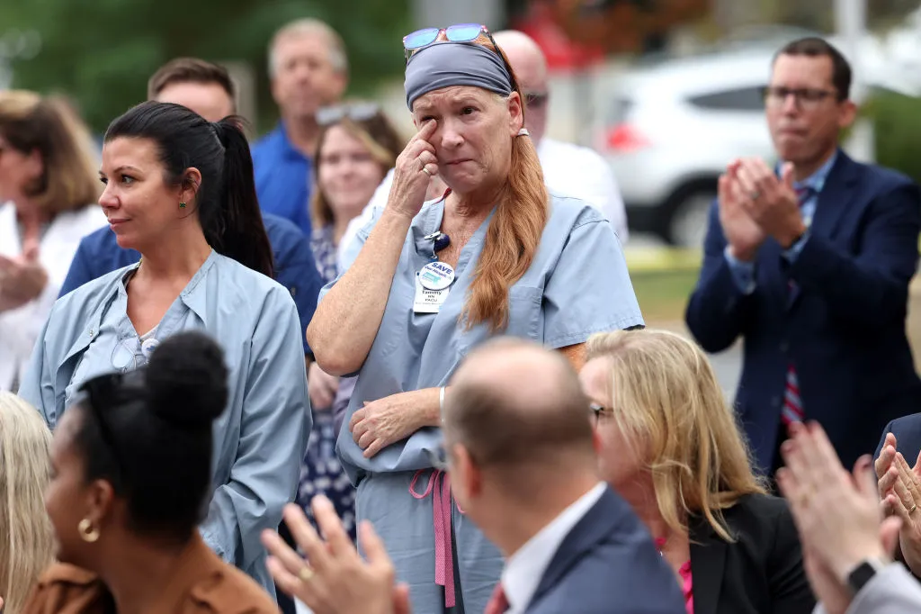 Community members applaud staff&nbsp;who stuck it out in the months before&nbsp;Steward's Holy Family Hospital in&nbsp;Methuen, Massachusetts, was taken over by&nbsp;Lawrence General Hospital.&nbsp;
