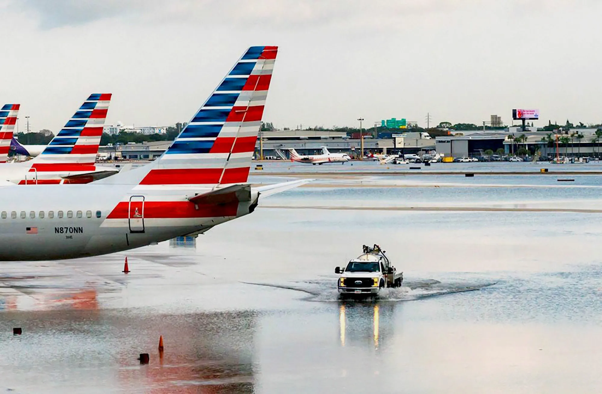 Flooding at Fort Lauderdale-Hollywood International Airport in Florida in April.