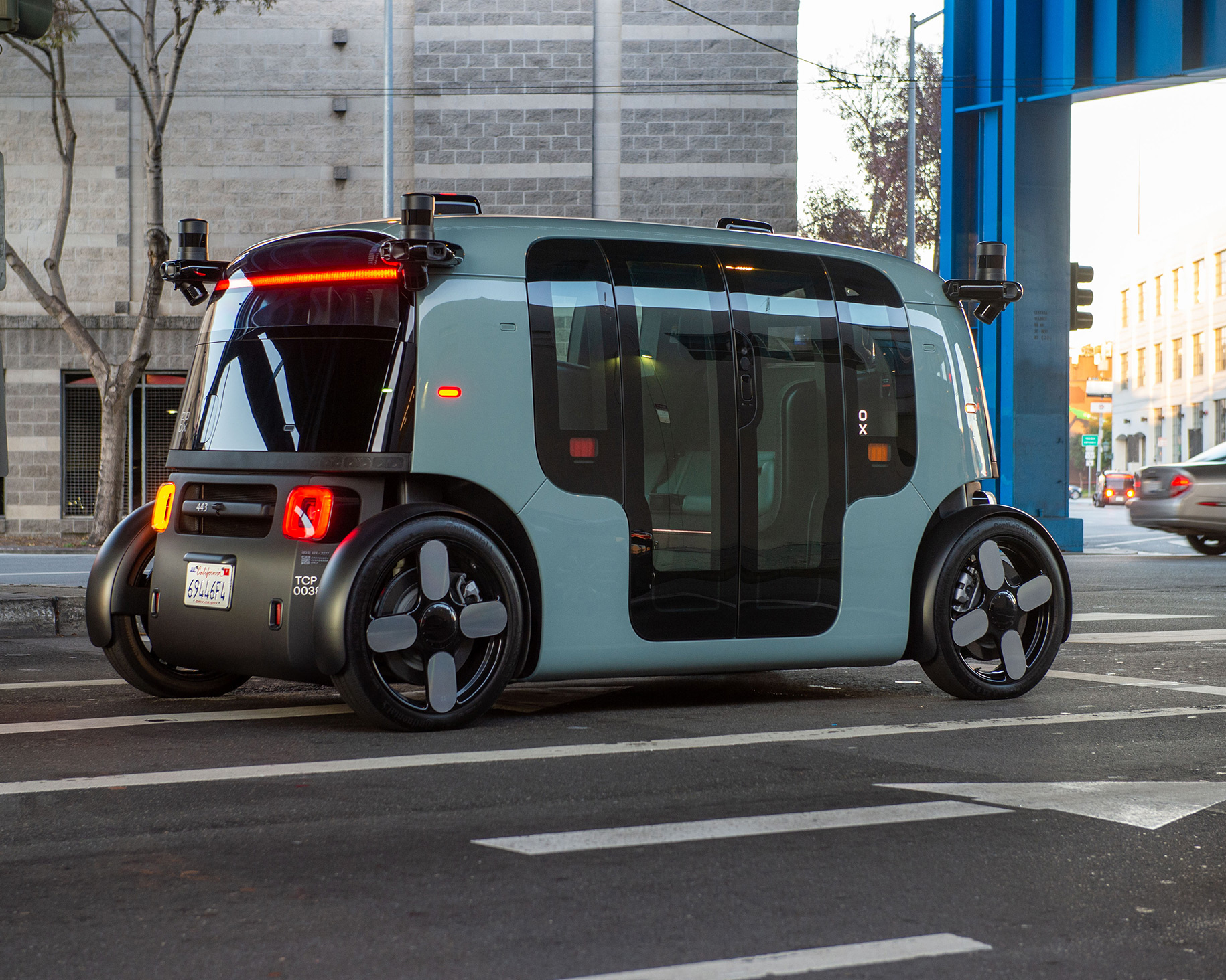 A Zoox robotaxi in San Francisco.