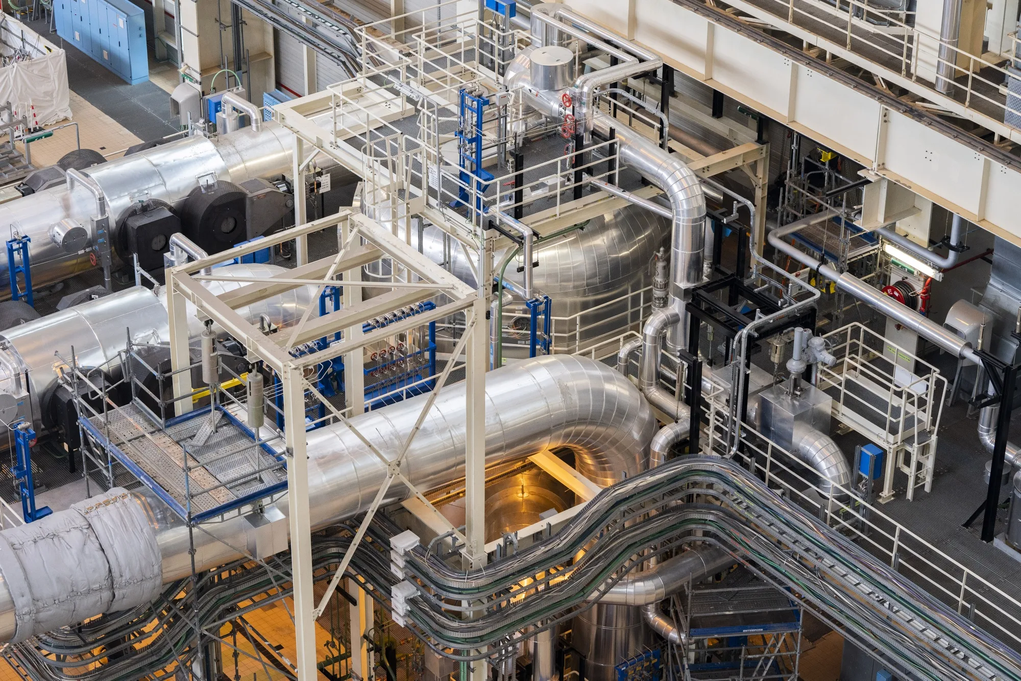 An engine room at a nuclear reactor in France.