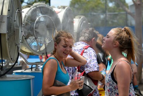 Fans at Australian Open Tennis Tournament