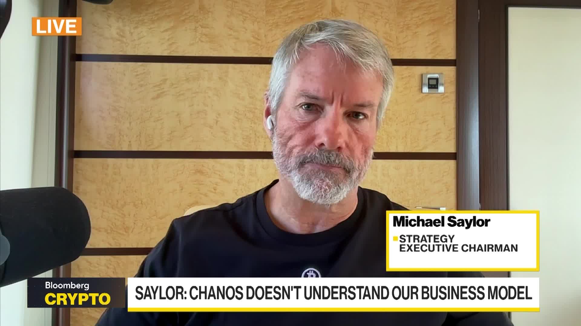 Saylor on Chanos’ Comments, Bitcoin Price, Competition