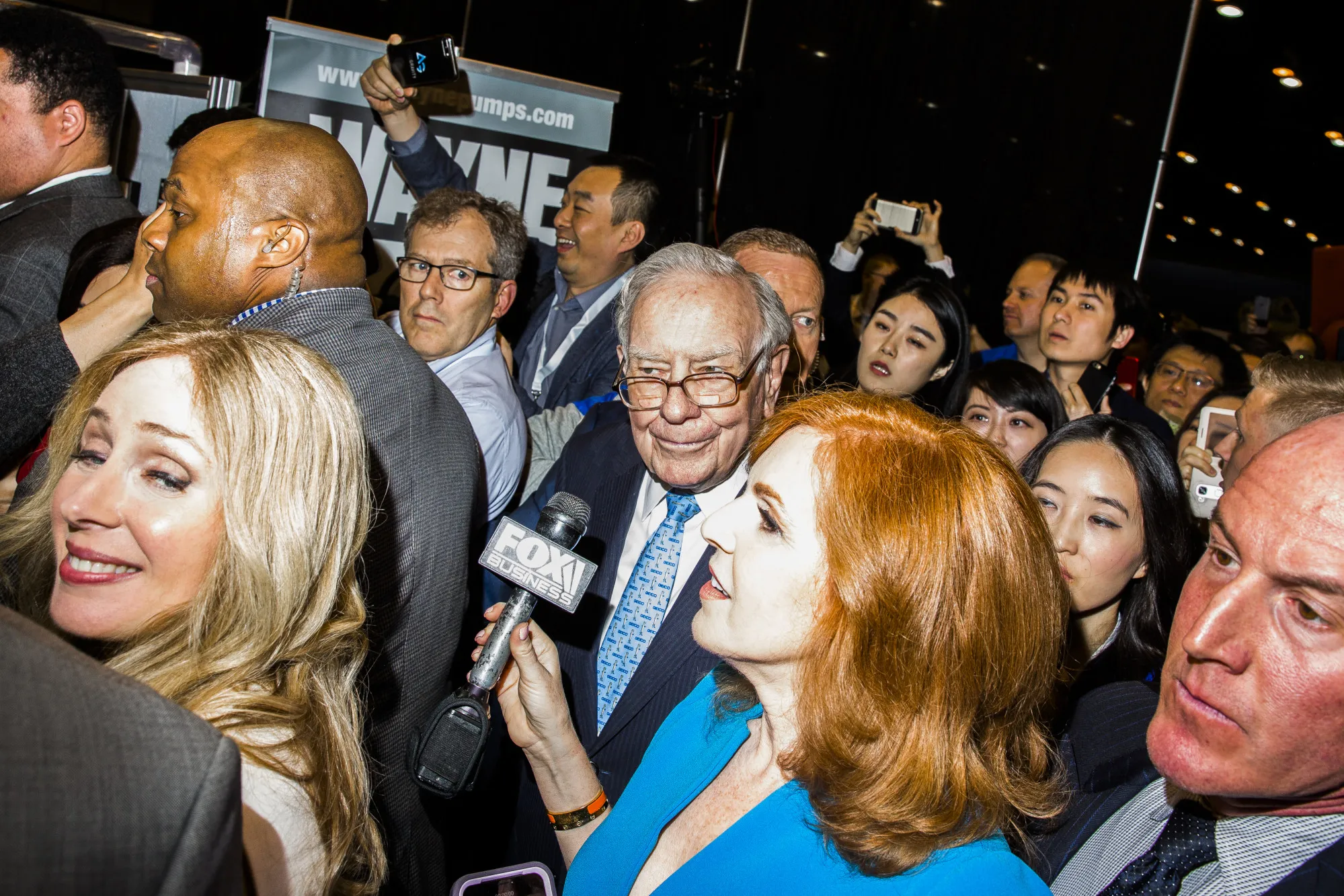 Warren Buffett tours the shopping floor ahead of the Berkshire Hathaway annual meeting in Omaha on May 5.