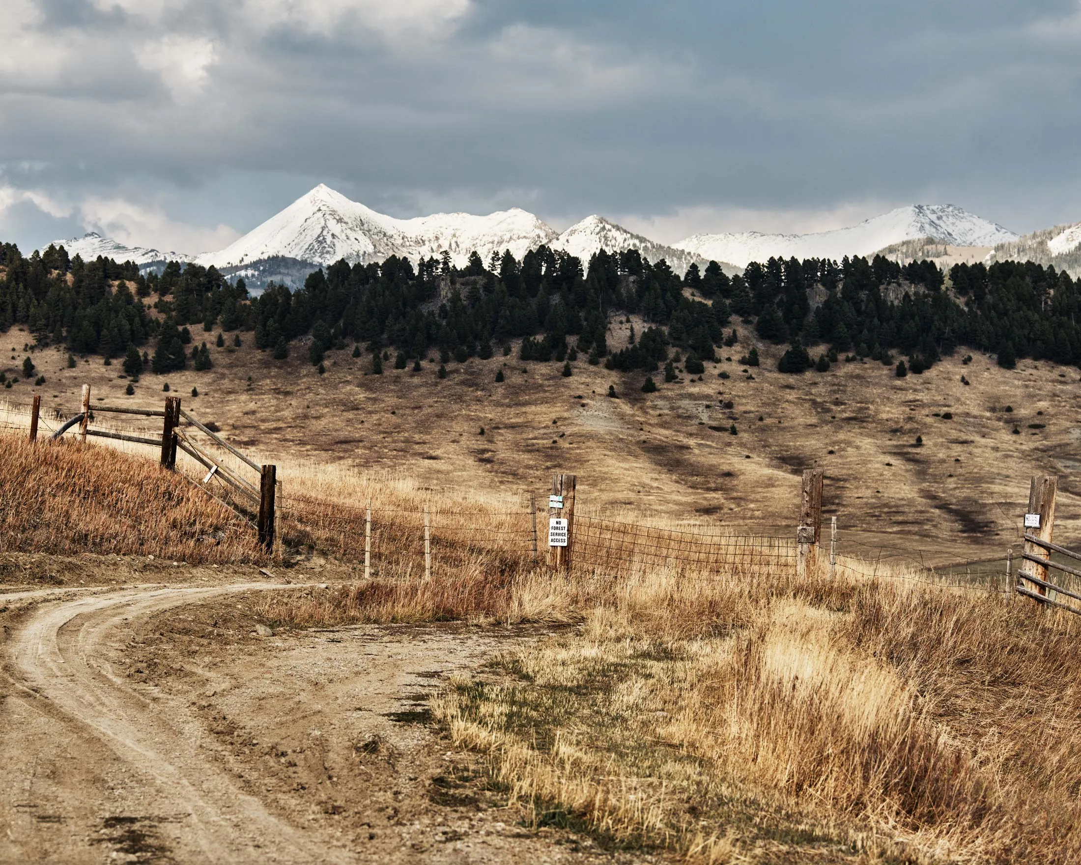 In Park County, Mont., North Fork of Horse Creek Road with a “No Forest Service Access” sign.