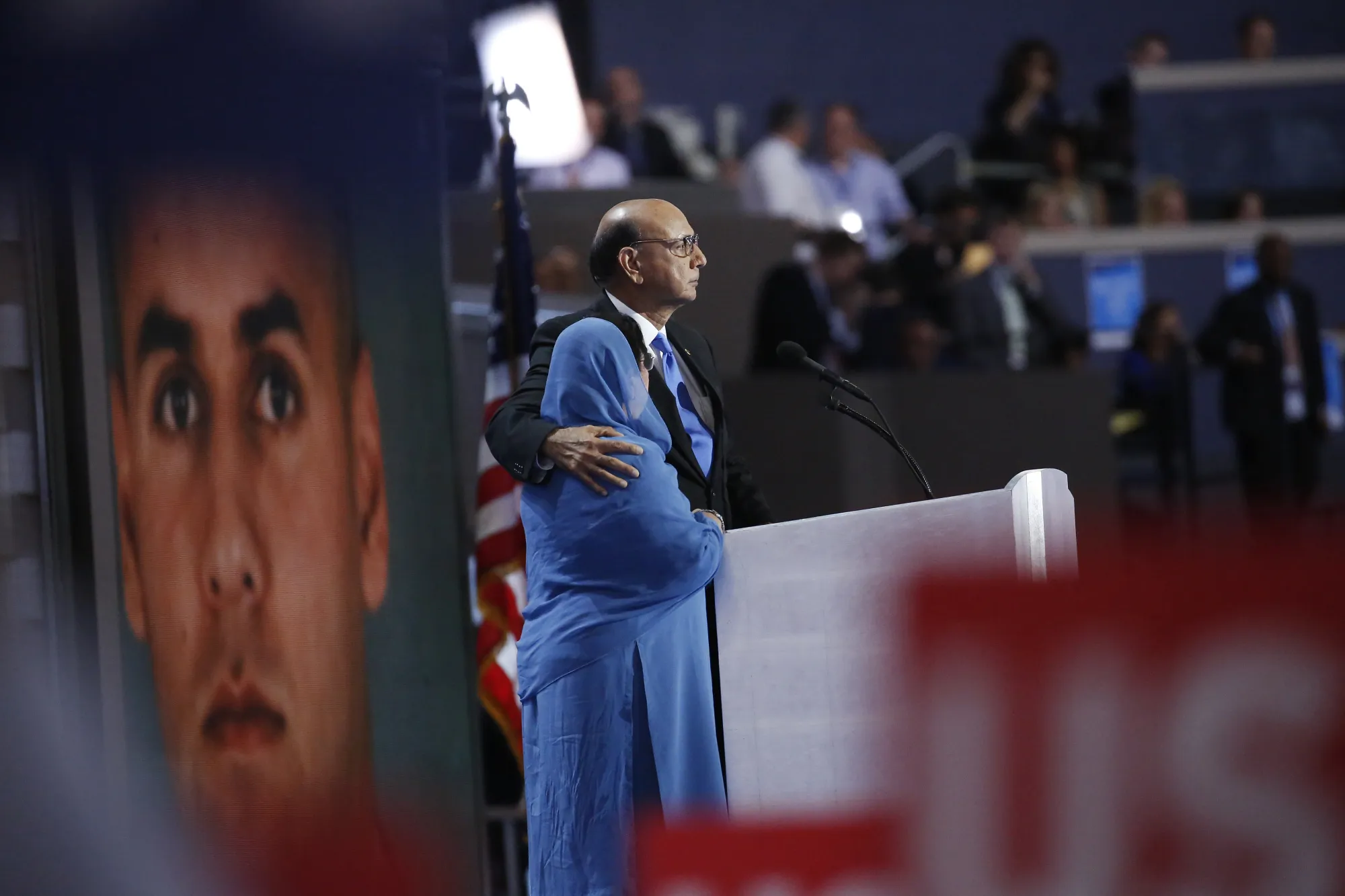 Khizr and Ghazala Khan, parents of Humayun Khan at the Democratic National Convention (DNC) on July 28, 2016.