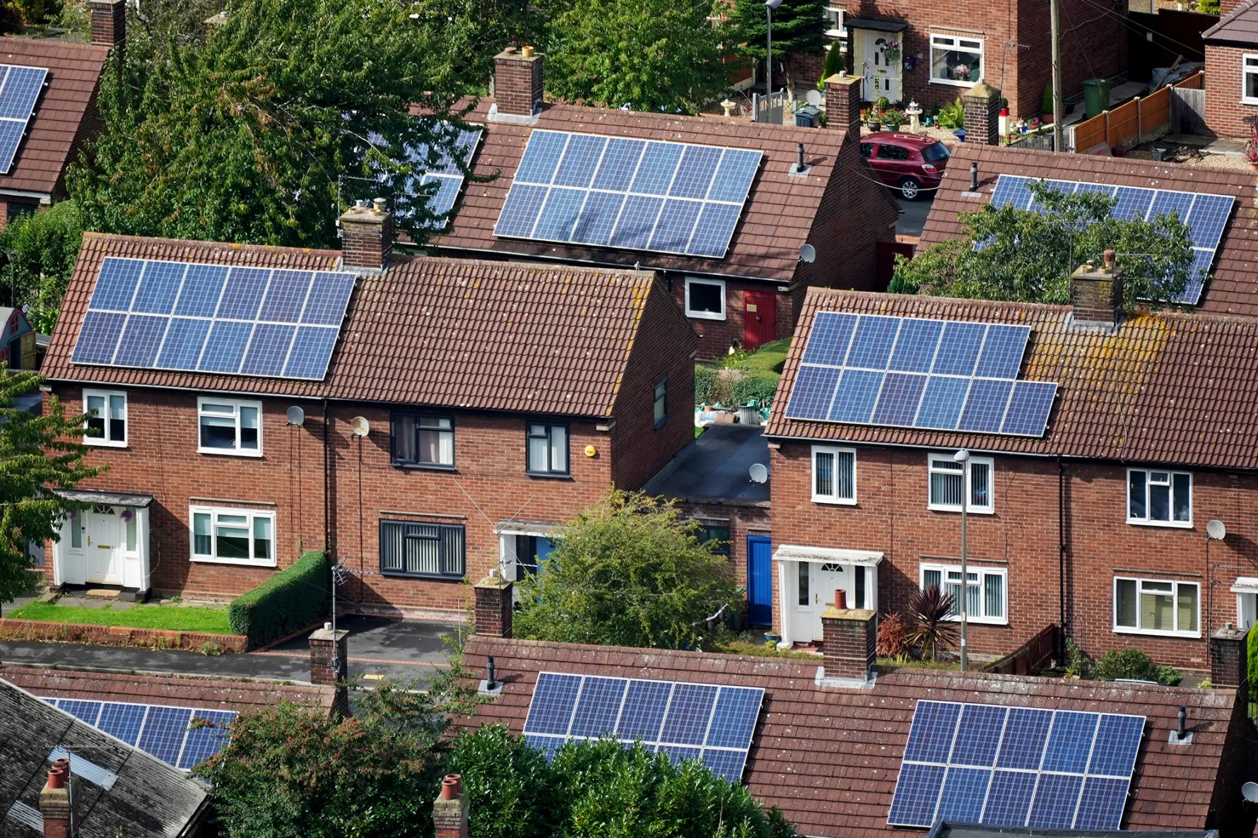 Solar panels&nbsp;in Runcorn, England.&nbsp;