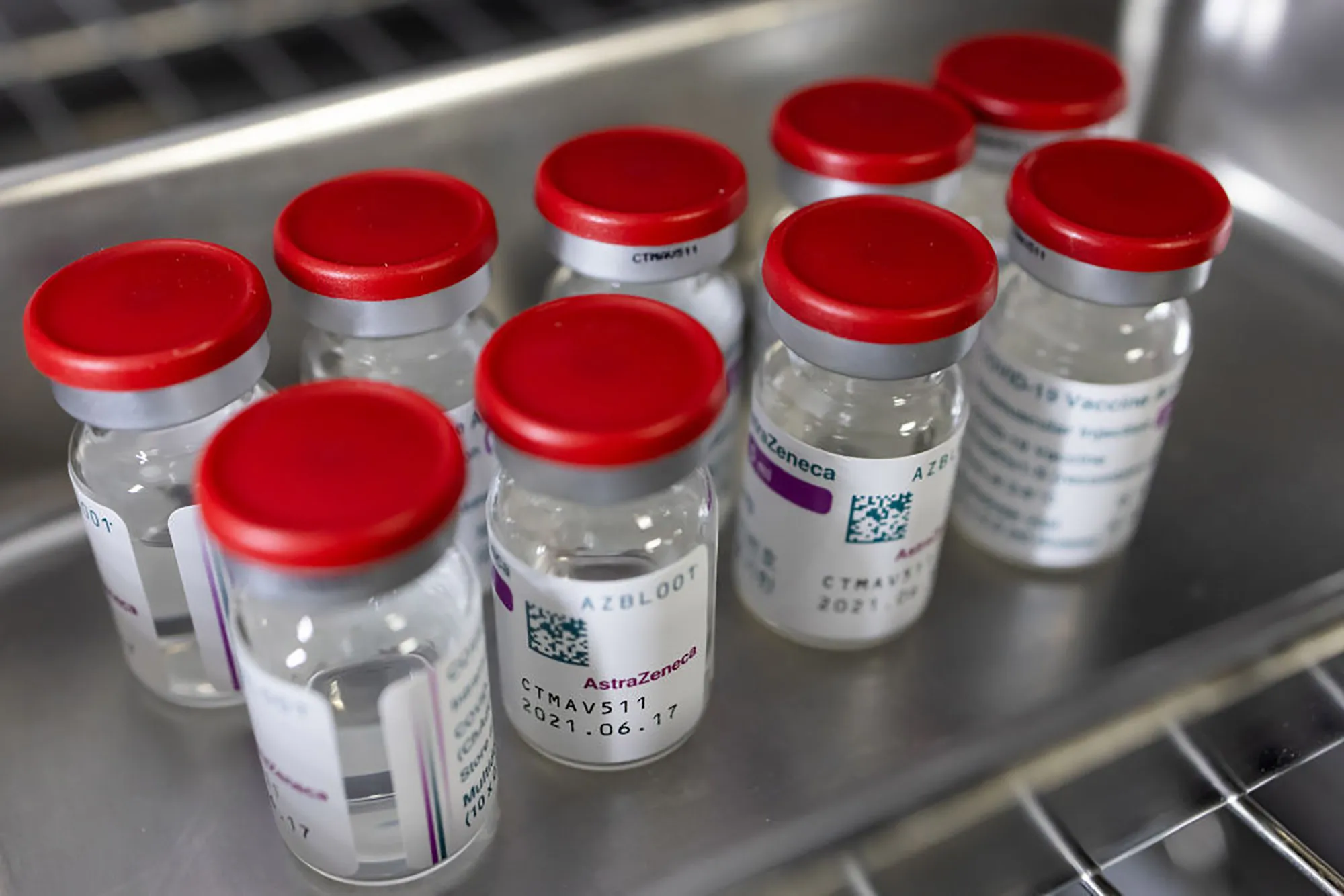 Vials of the AstraZeneca Plc Covid-19 vaccine&nbsp;in Seoul.&nbsp;