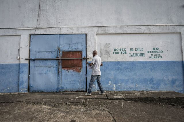 A warehouse at the Salala Rubber Corp. plantation in Liberia.