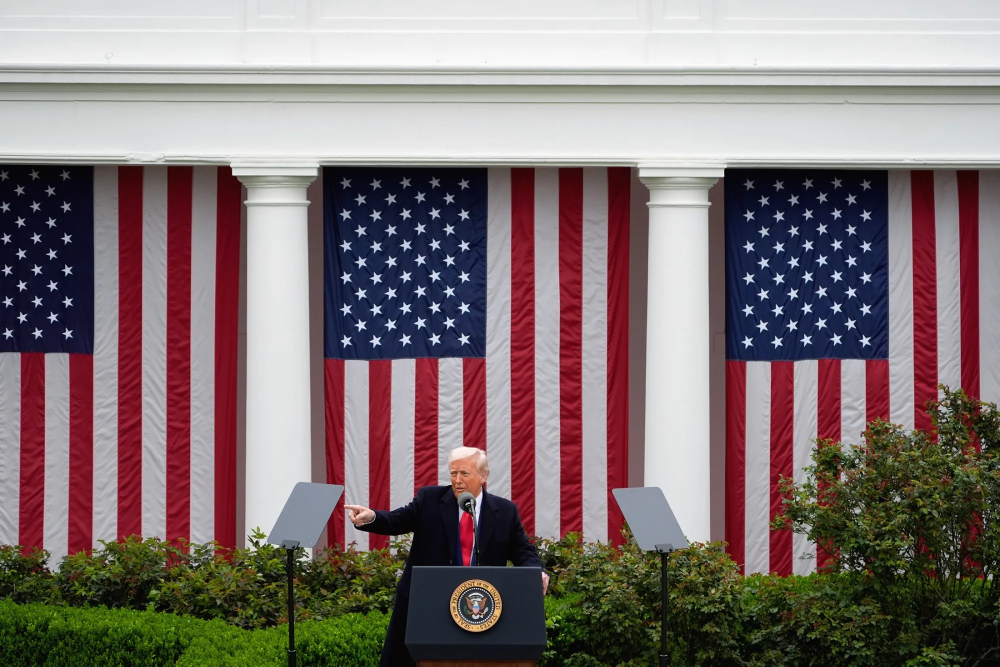 President Trump Announces New Tariffs In Rose Garden Speech