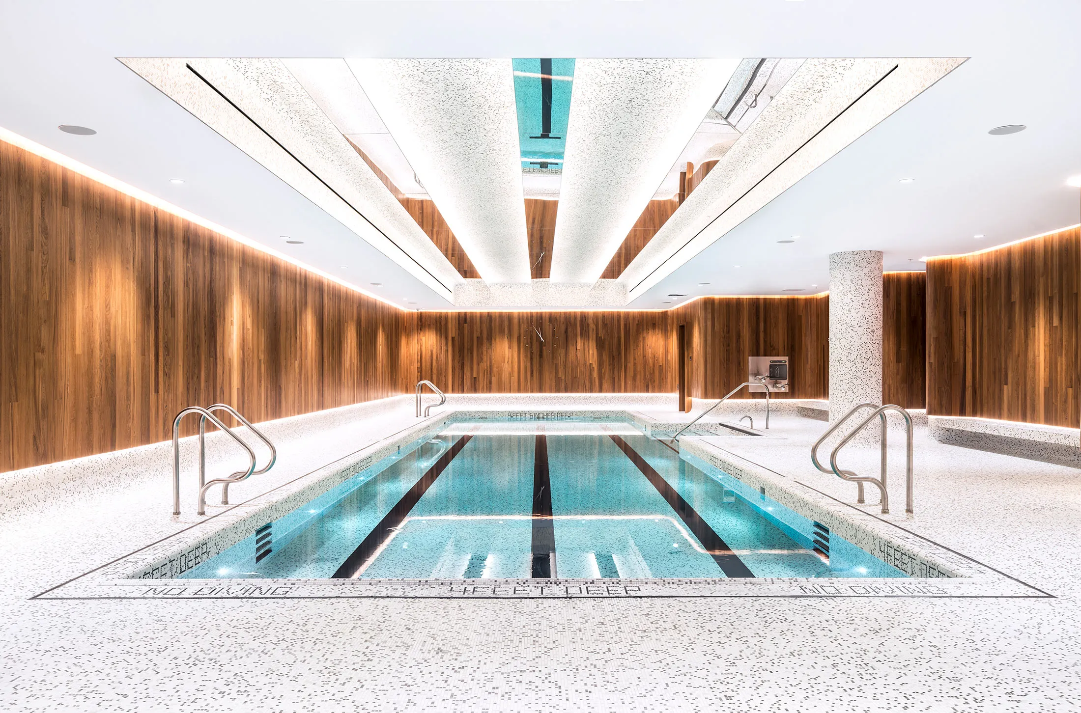 The pool at 50 West closed during the pandemic.