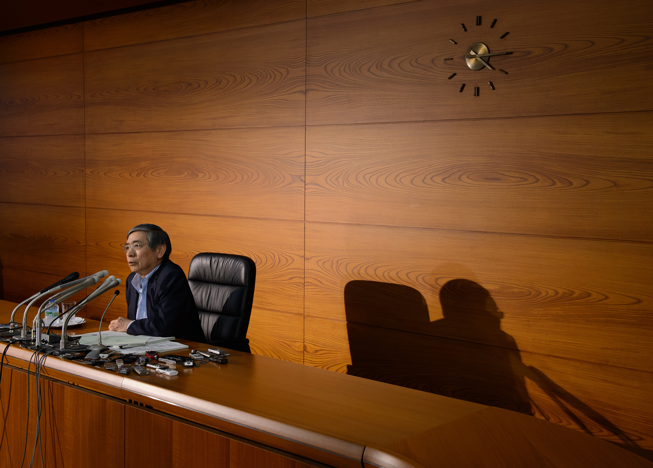 Haruhiko Kuroda, governor of the Bank of Japan (BOJ), speaks during a news conference in Tokyo, Japan, on Aug. 7, 2015.
