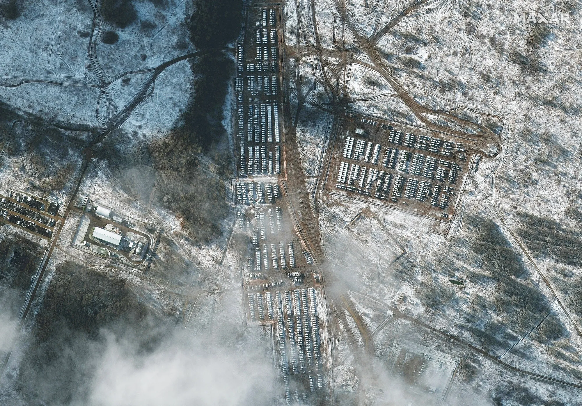 A Russian troop location in Yelna, Russia, on Nov. 9.&nbsp;