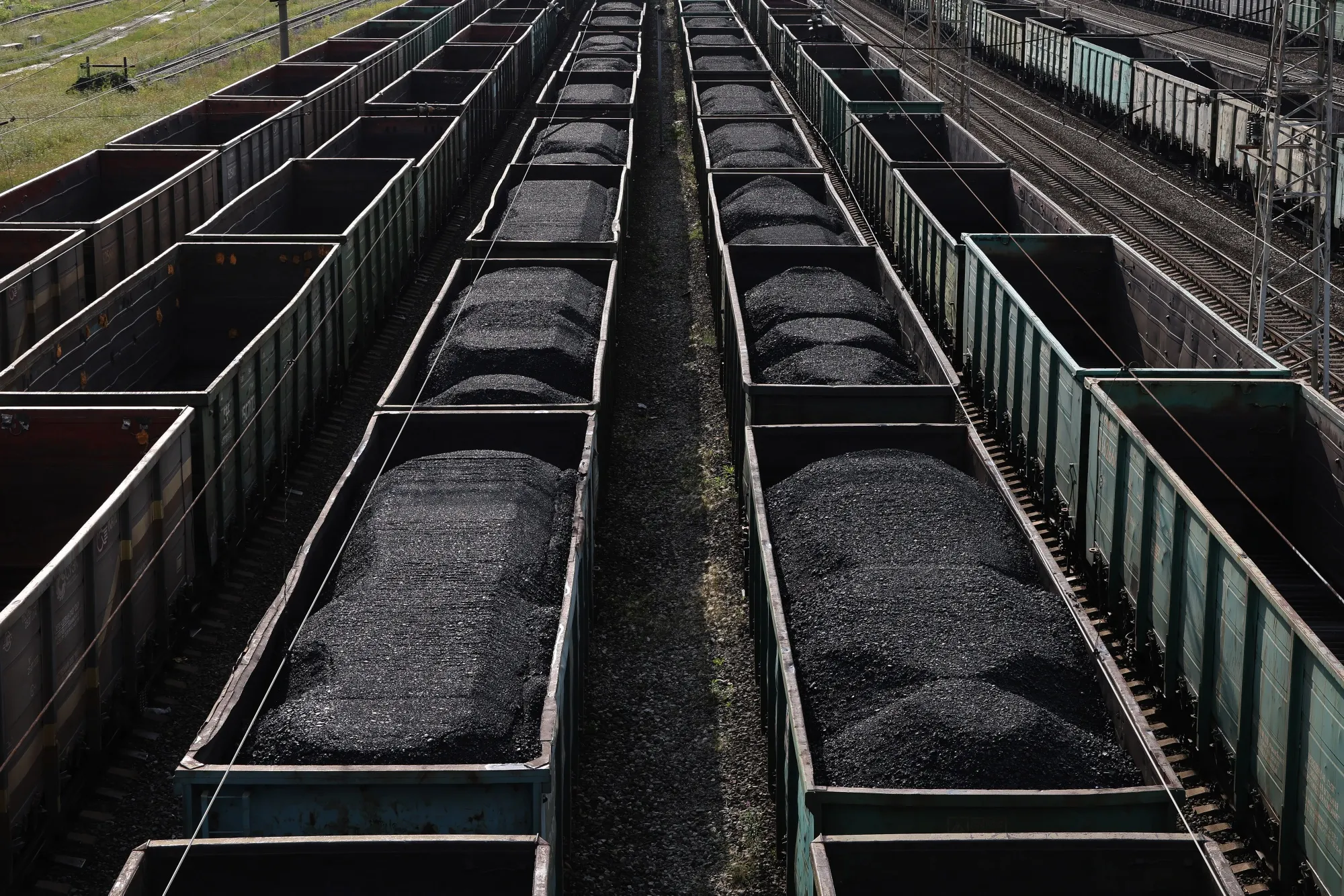 Coal in freight near Mezhdurechensk, Russia.