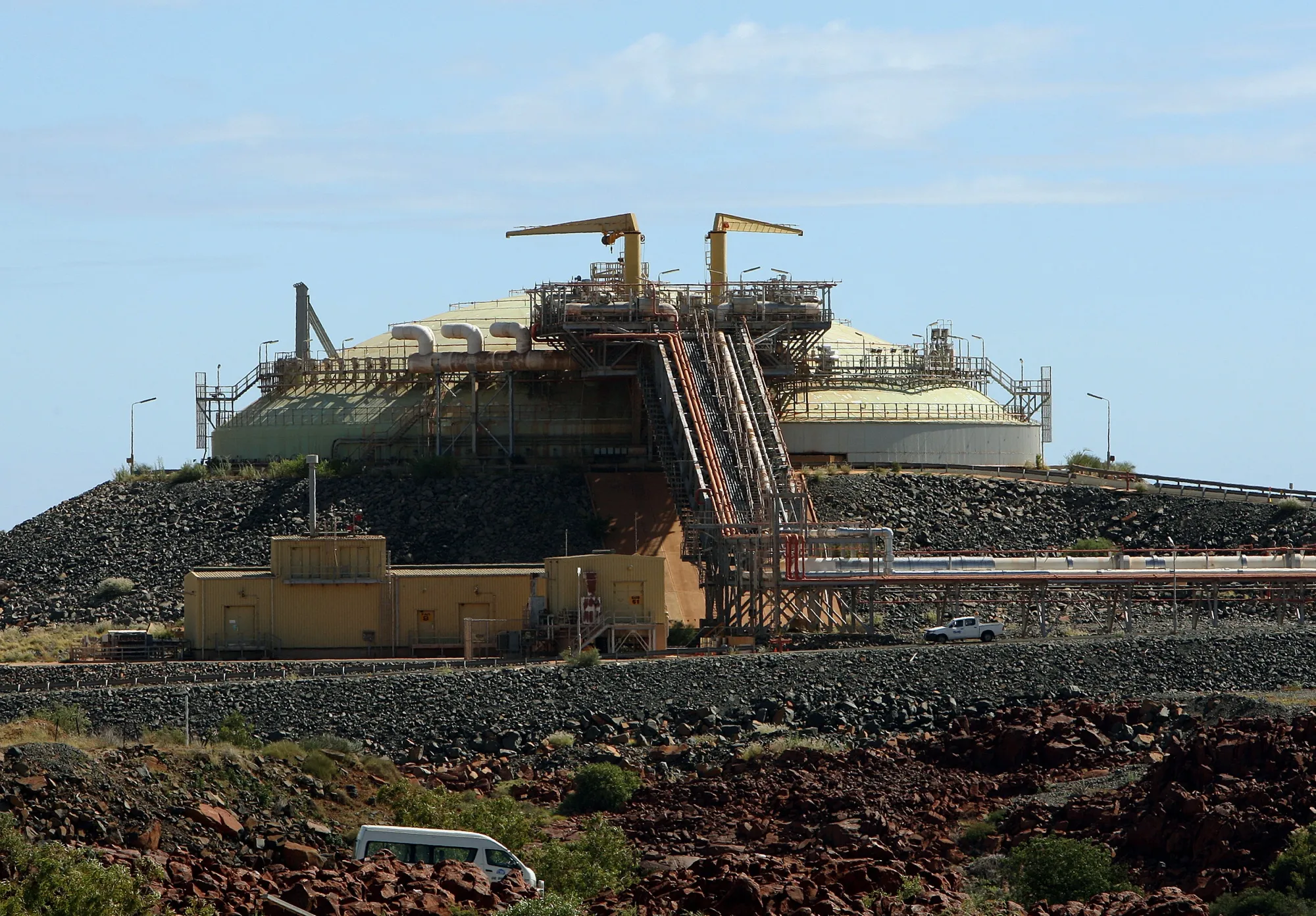 An LNG gas storage tank&nbsp;in western Australia.