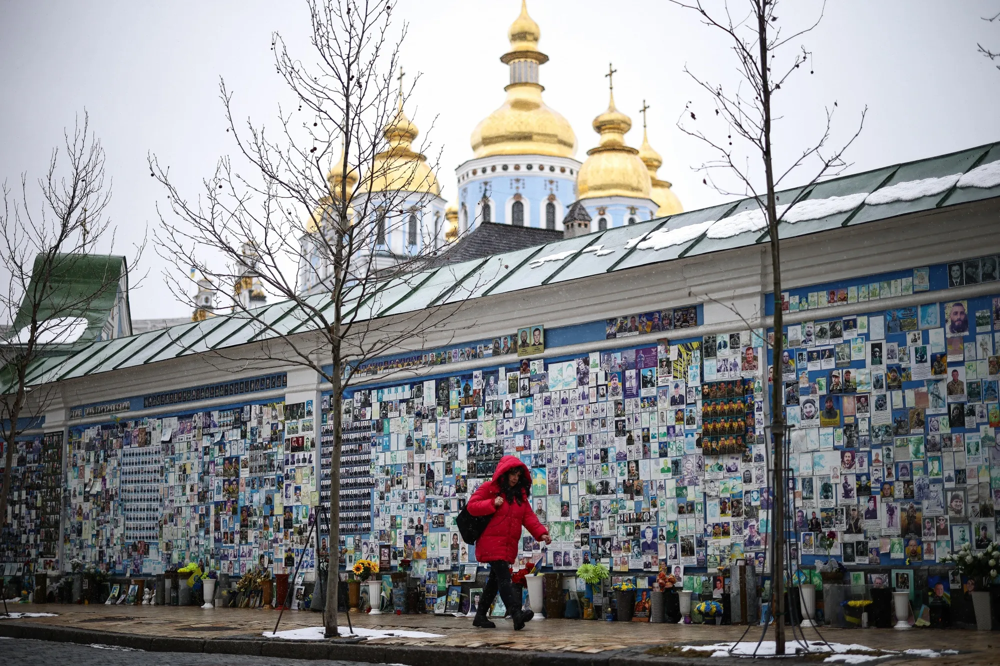 The Wall of Remembrance of the Fallen for Ukraine in Kyiv on Feb.&nbsp;25, 2026.