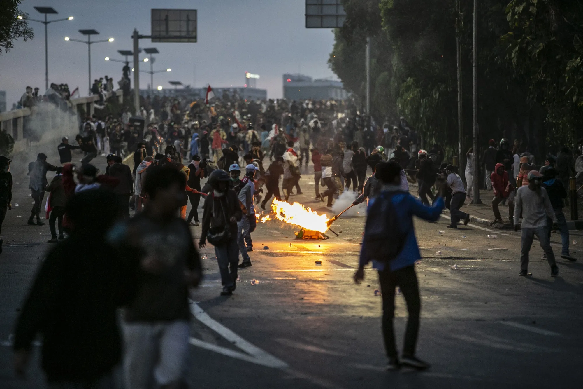 Students&nbsp;rally in Jakarta on Sept.&nbsp;30.