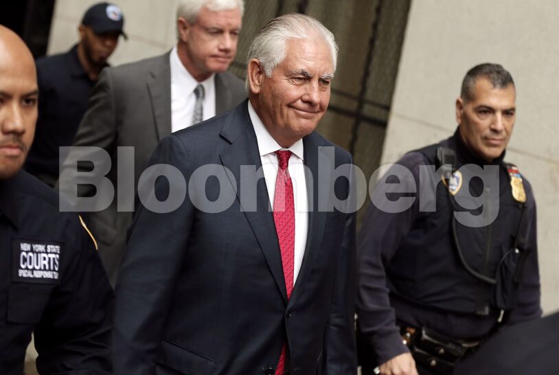 Former Exxon CEO And Secretary Of State Rex Tillerson Testifies In Court