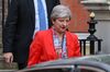 U.K. Prime Minister And Leader Of The Conservative Party Theresa May Reaction Following The Results Of General Election