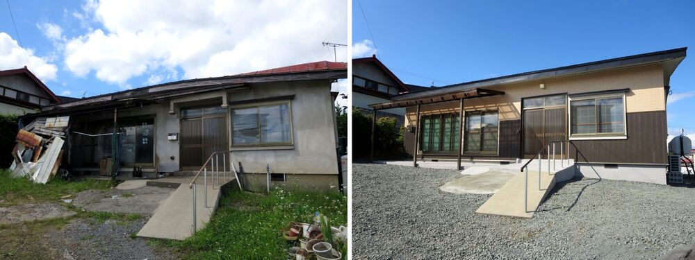 Renovation by Katitas, before (left) and after.