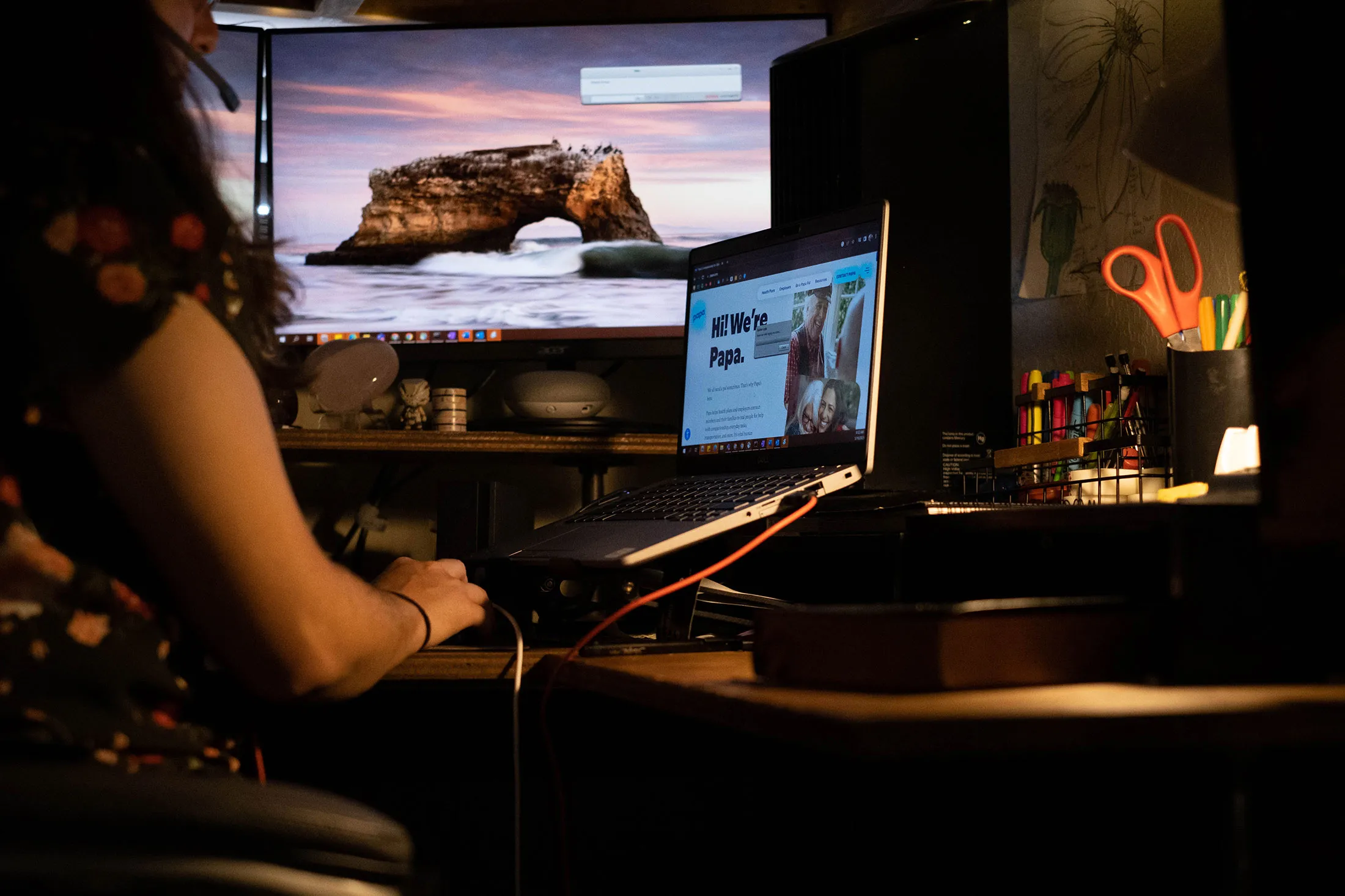 Ismary Sosa at her home office in Florida.