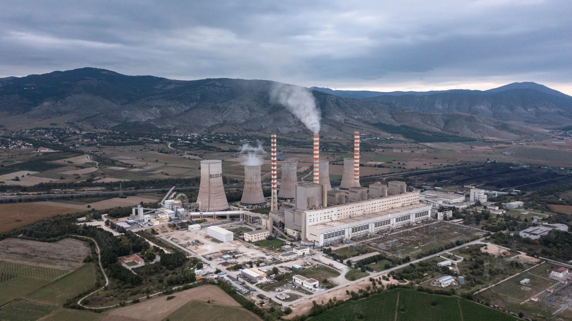 The Agios Dimitrios Power Plant, operated by Public Power Corp. SA (PPC), in Kozani, Greece.