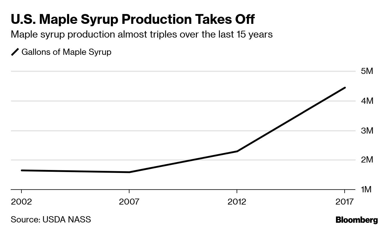Maple Mania Takes Hold as U.S. Syrup Production Almost Triples Bloomberg