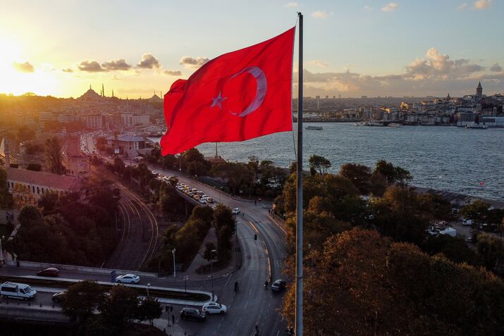 Drone Views over Bosphorus as Turkish Inflation Remains High