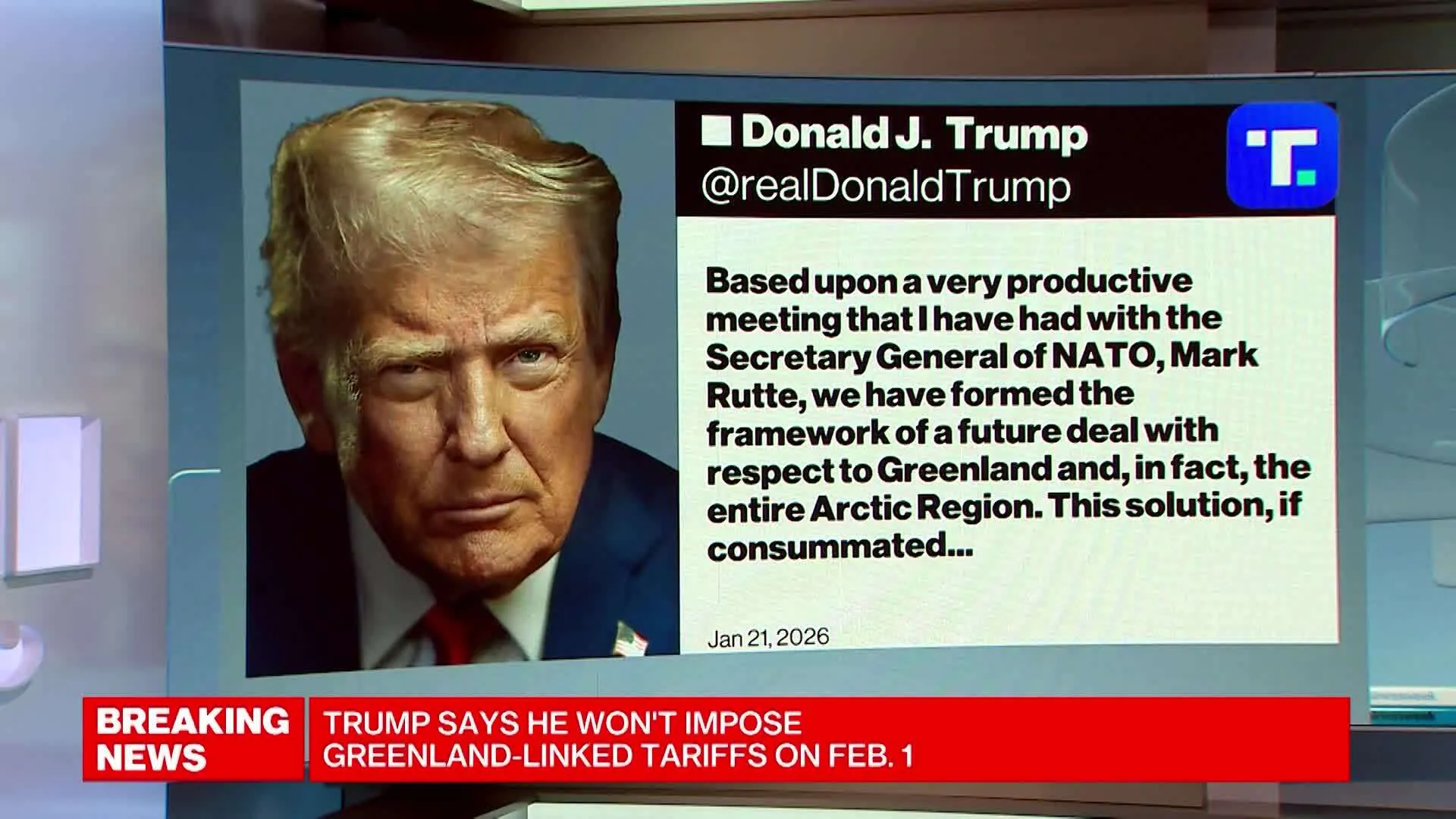 Watch Trump Backs Off Greenland Tariffs Threat - Bloomberg