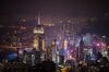 Buildings are seen from Victoria Peak at night in Hong Kong, China, on Wednesday, Aug. 28, 2019. Hong Kong's hotel industry is struggling with a collapse in bookings after thousands of protesters shut down flights from the territory's airport in an escalation of months of clashes with police.