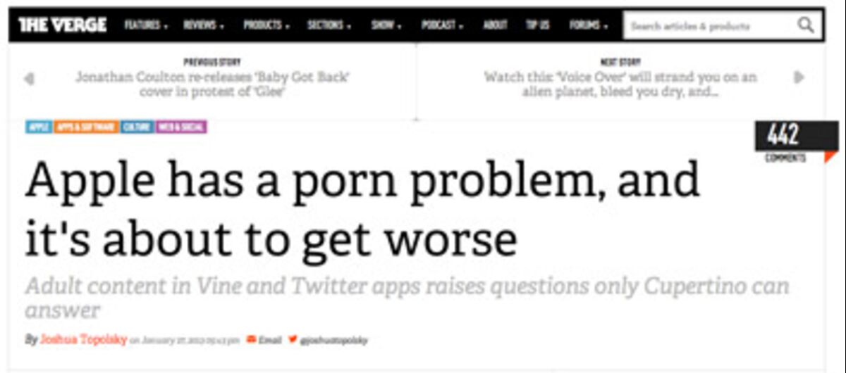 Twitter Vine Porn - Twitter's Vine Has a Porn Problem, Just Like the Rest of the Internet -  Bloomberg