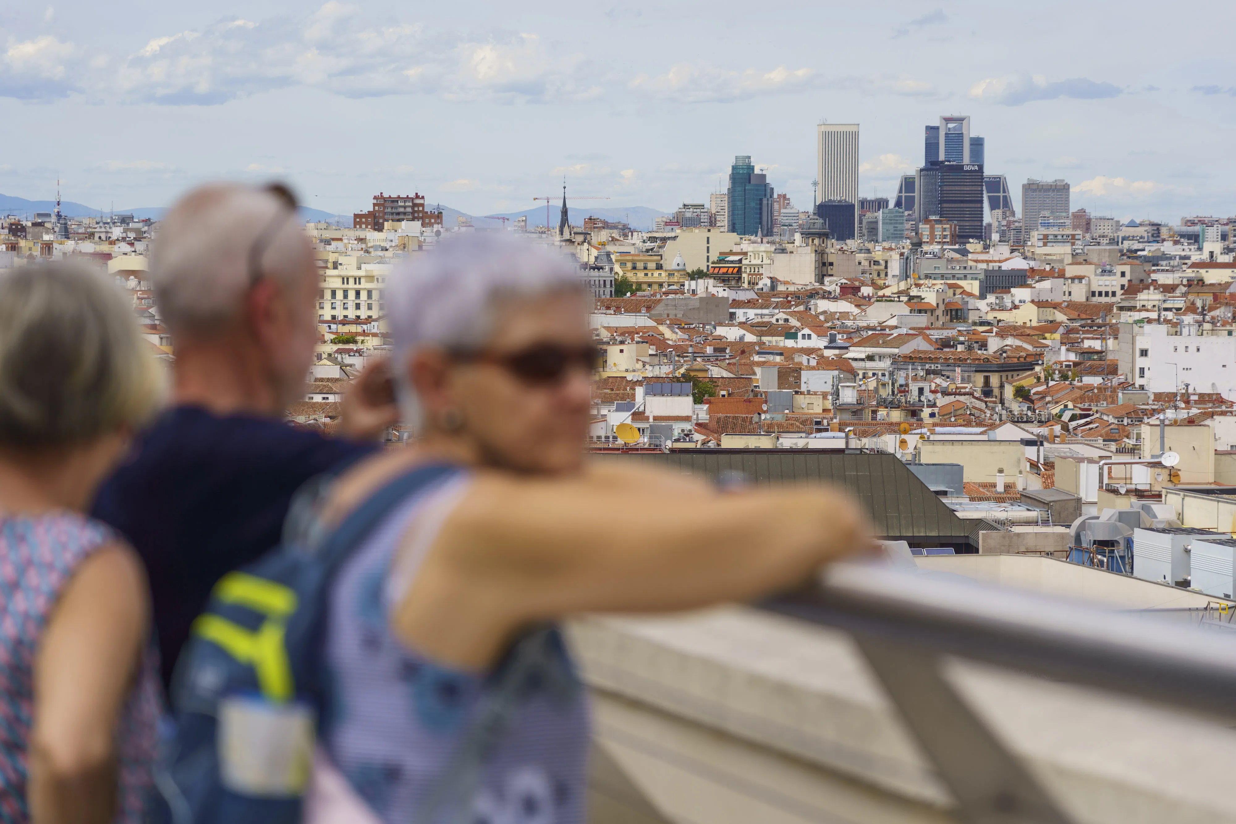 Madrid skyline.
