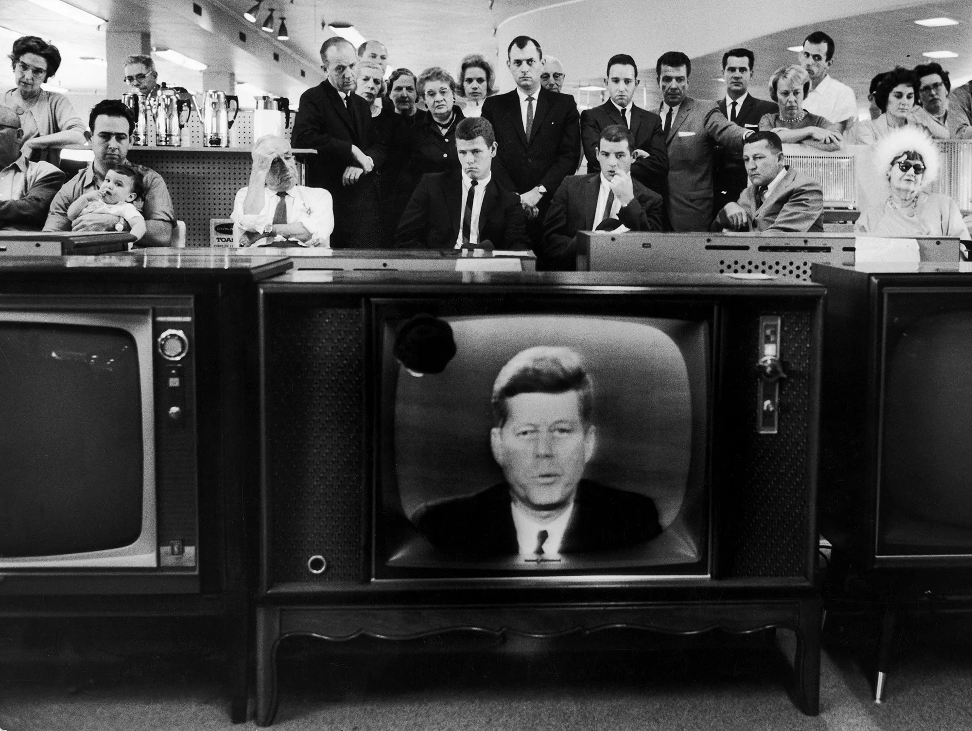 President Kennedy tells the nation of Soviet nuclear-capable missiles in Cuba, known as the Cuban Missile Crisis.